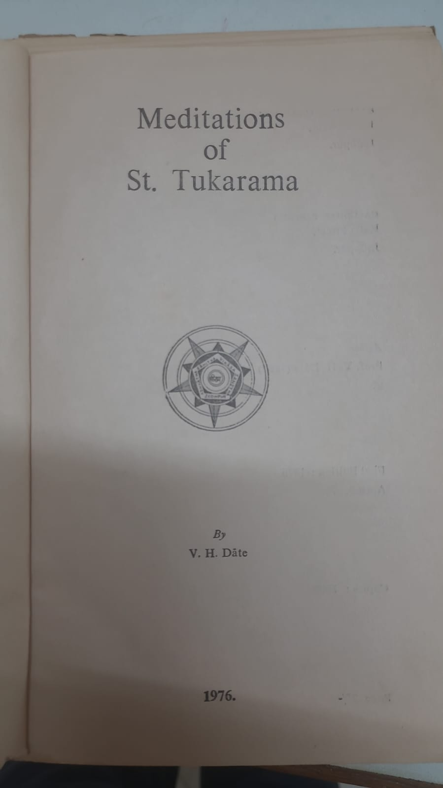 Meditations of Saint Tukarama