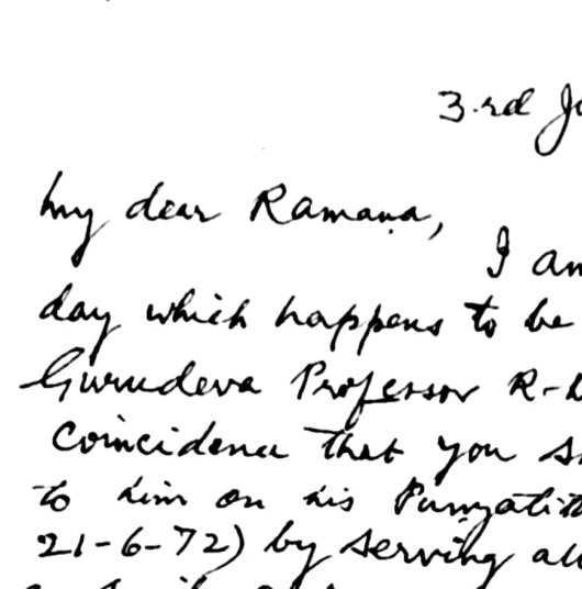 Letter by Dr Date to Ramana